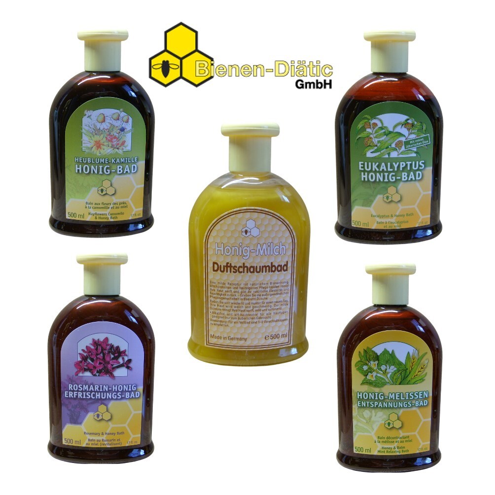 Honig Schaum- Entspannungs Bad mit Melisse Heublume Kamille von Bienen-Diätic