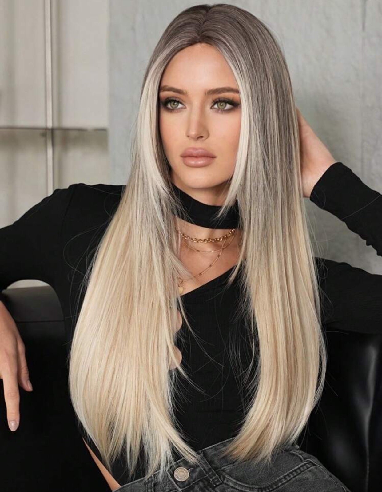 Perruque synthétique longue 65cm pour changer de look sans abîmer vos cheveux