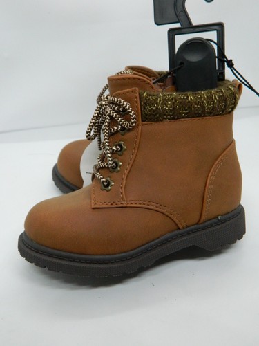 Wonder Nation Baby Toddler Girls Brown Sweater Lined Moto Boots Size 6 - Picture 4 of 6
