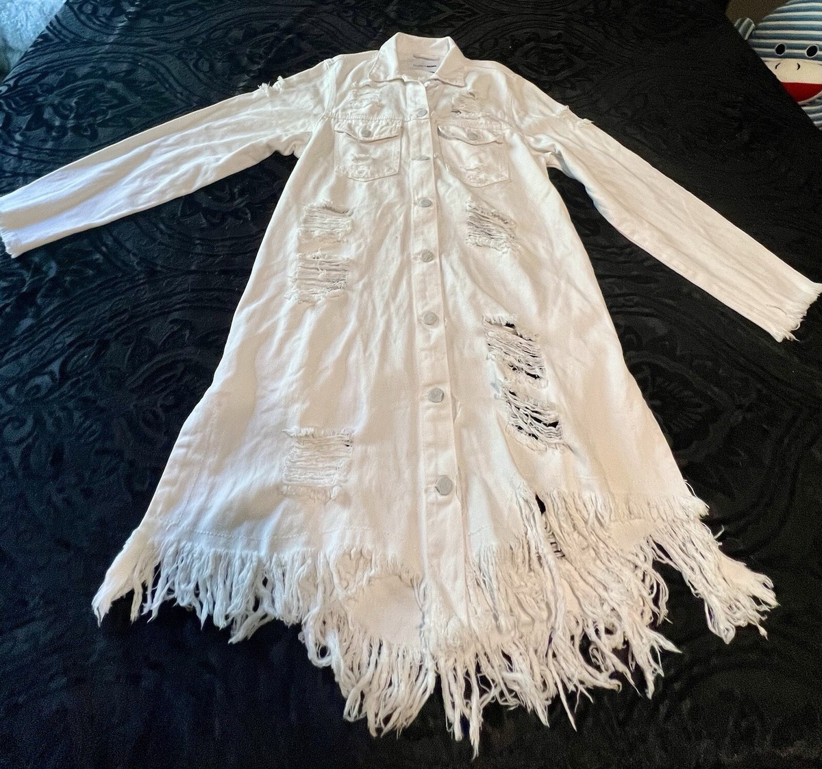 Fashion Nova denim Cardigan jacket dress L | eBay