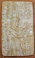Ancient Egyptian Wall Tablet Plaque Ramses Tut Isis Anubis Horus