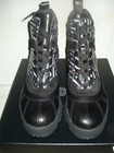 100% AUTHENTIC NEW MEN VERSACE GREGA PRINT MIX BLACK LEATHER BOOTS EU 45/ US 12 — photo 5