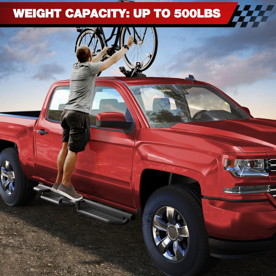 Running Boards For Chevy Silverado/GMC Sierra 1500 2007-2018 4 Doors Side Steps Foto 4 de 4