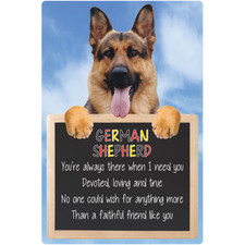 German Shepherd dog sign German Shepherds signs faithful friend dogs quote sign