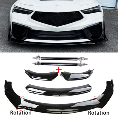 Front Bumper Lip Splitter Spoiler Bod Kit Glossy Black For Acura Integra