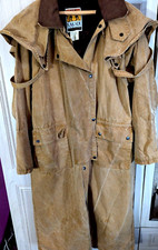 Kakadu Australian Outback Trench Coat Xl Stockman Duster Cotton Leather Trim