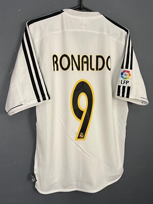 MEN'S FC REAL MADRID 2003/2004 RONALDO #9 SOCCER FOOTBALL SHIRT