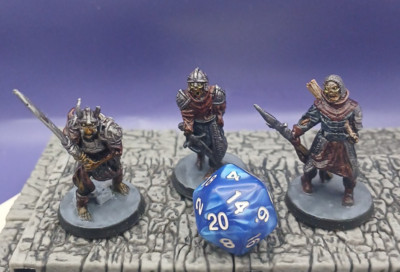 Undead Soldiers (Set of 3) Hand Painted Miniature RPG Dungeons And Dragons EC3D