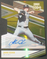 Jake Eder 2020 Panini Elite Aspirations Gold Autograph Rookie (7/24) Vanderbilt