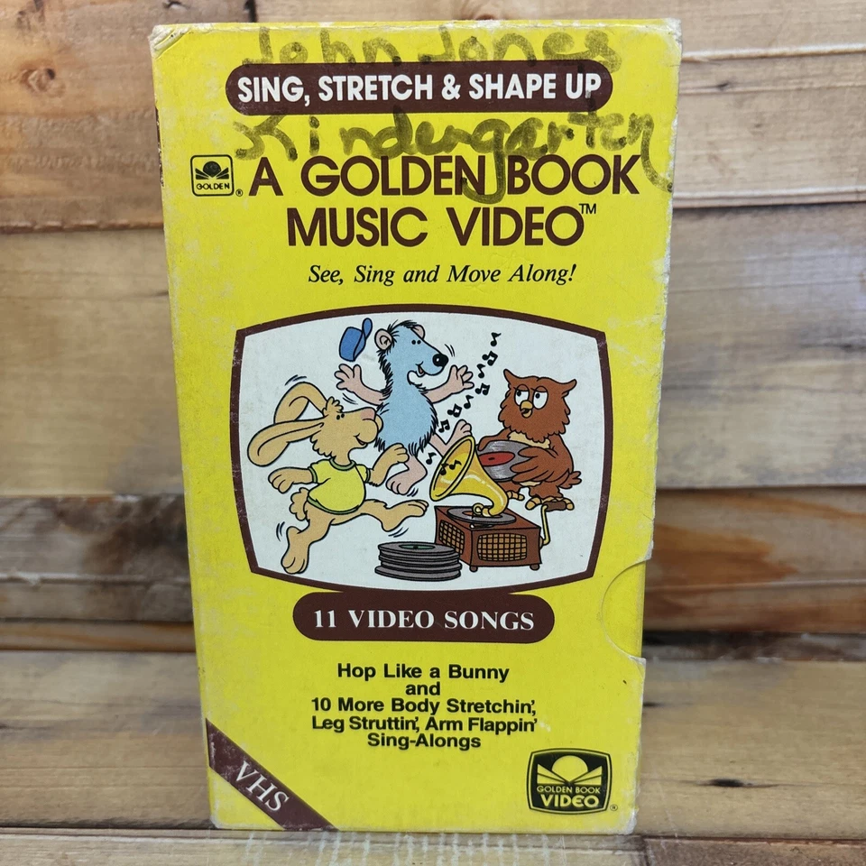 Sing, Stretch & Shape Up - A Golden Book Music Video VHS Tape Used RARE Cartoon - Image 2 of 4