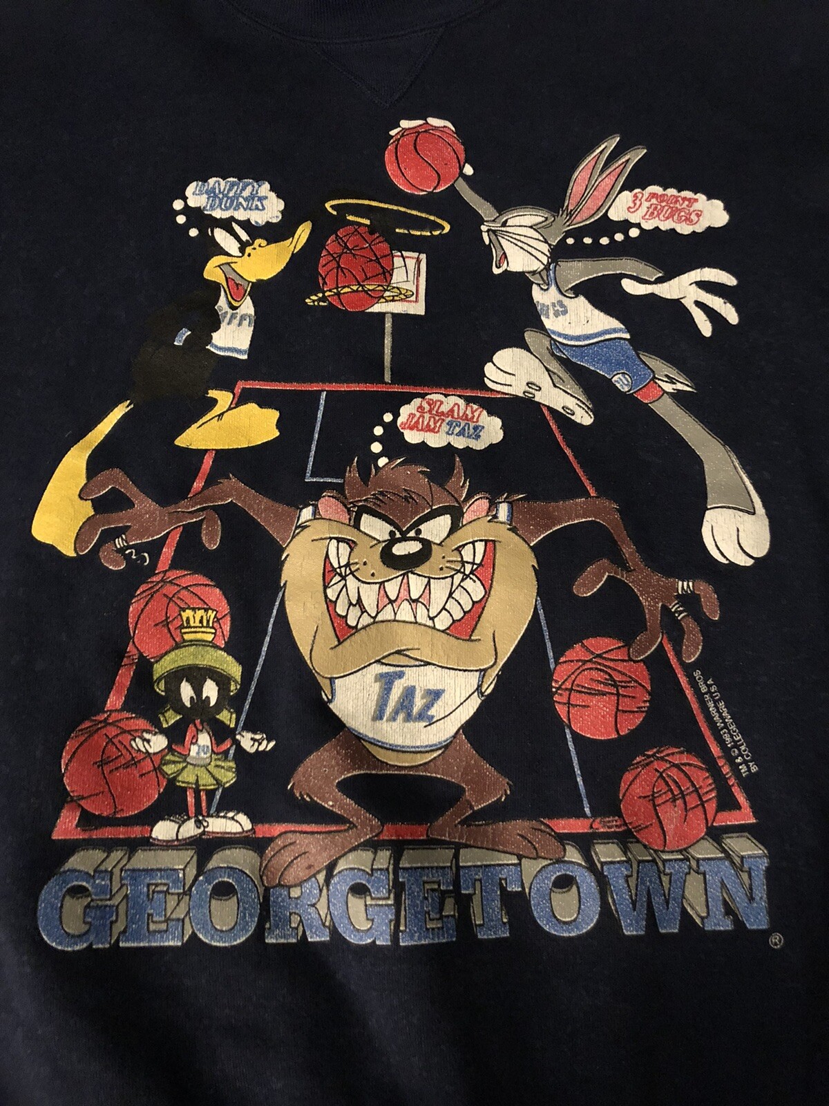 Vintage 1993 Looney Tunes Basketball warner bros taz… Gem