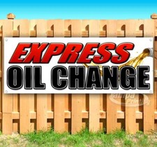 EXPRESS OIL CHANGE Advertising Vinyl Banner Flag Sign Many Sizes USA