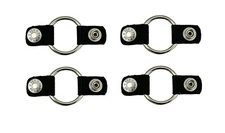 Steel Ring Leather Motorcycle Vest Extenders for Men Biker  3" Long 4 PCS SET
