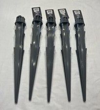 Pet Champion Dog Tie Out Stake With Stabilizer Wings Grey 5 Pack 16  Up To 40lbs