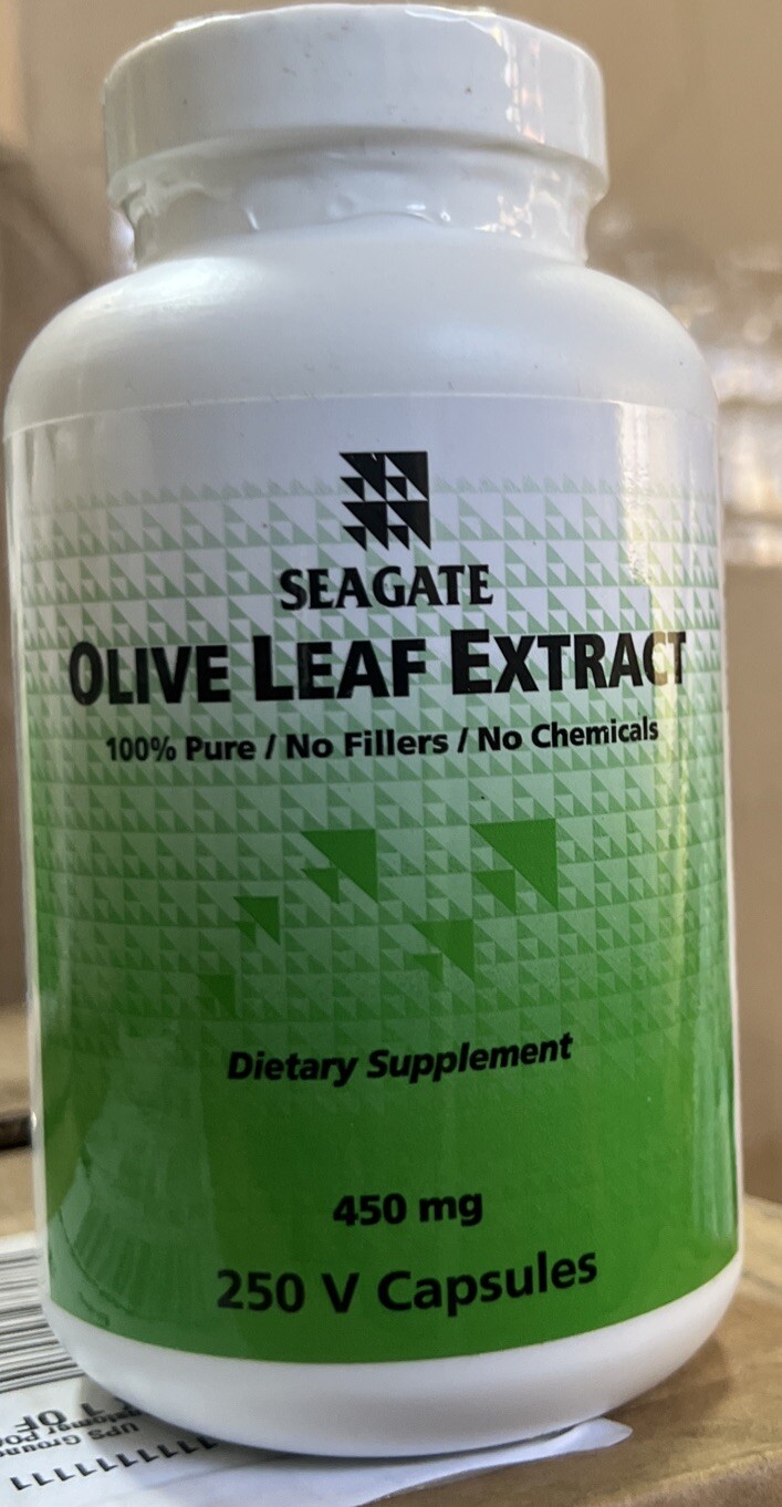 Seagate Olive Leaf Extract Supplement 450mg Capsules 250 Count for