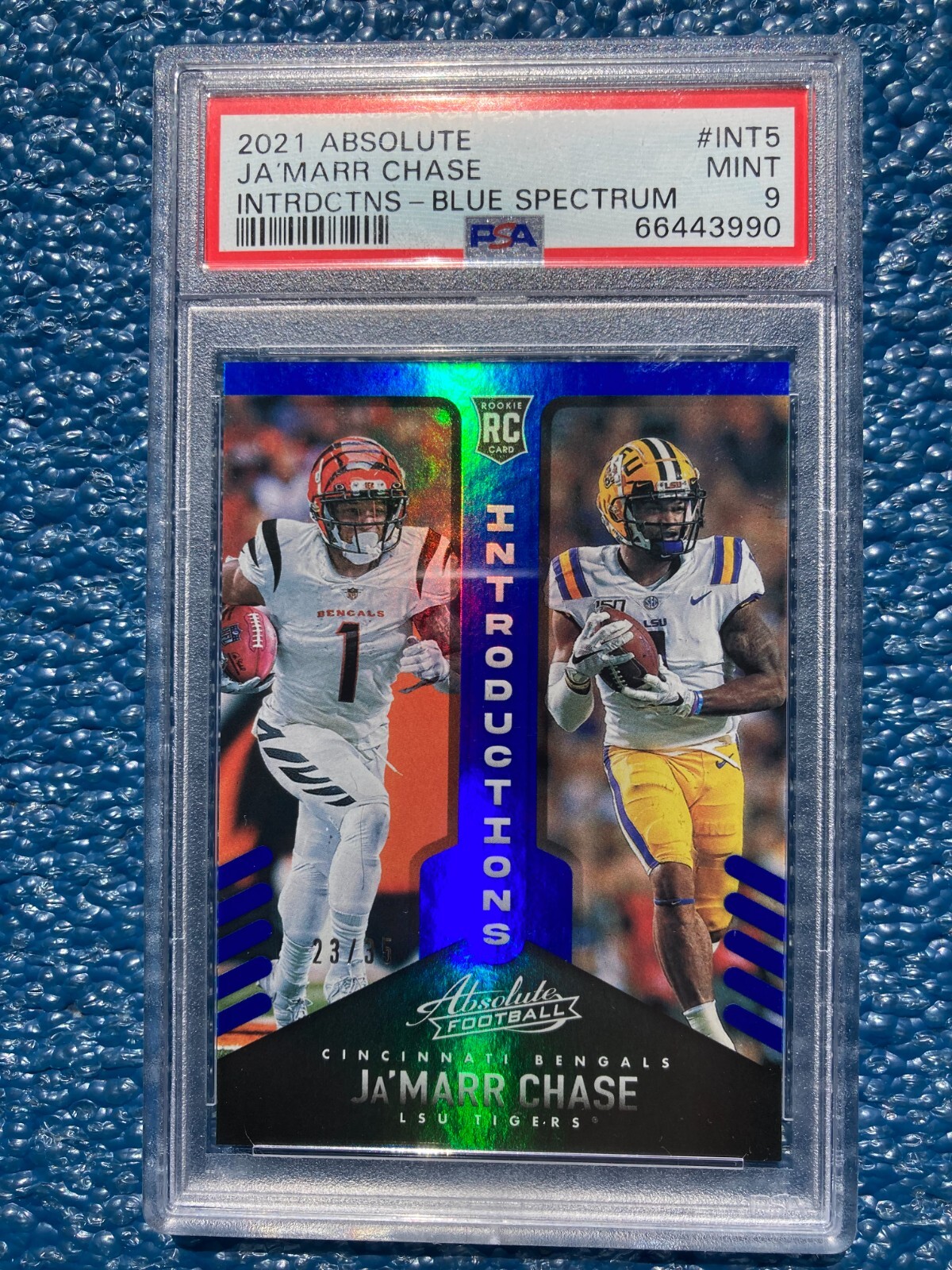 JaMarr Chase Panini Absolute Introductions #INT5 Blue Spectrum