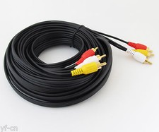 4pcs 10M AV TV Cable Triplets RCA Phono Male Plug Cable 3 RCA Male to 3 RCA Male