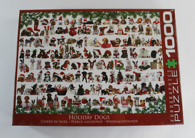 Eurographics Jigsaw Puzzle Holiday Dogs 1000 Pieces Made in USA 6000-0939