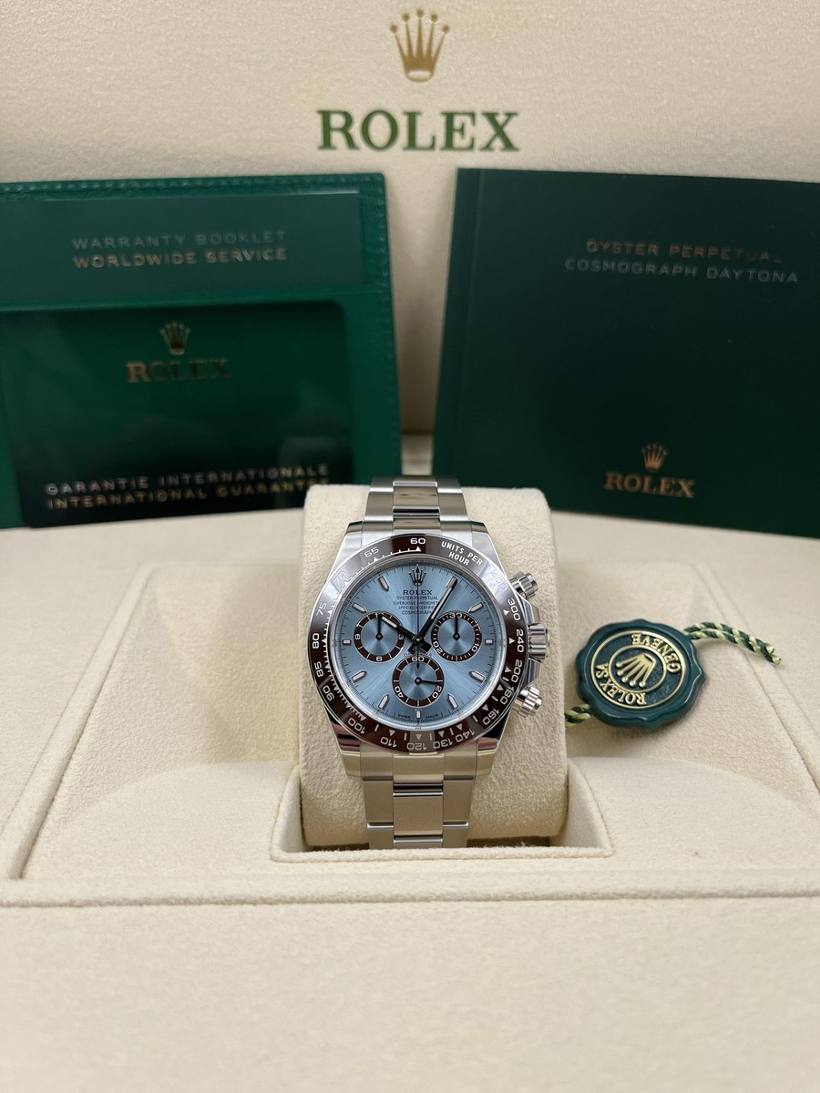 Rolex Cosmograph Daytona Ice Blue Dial Platinum Bracelet 126506