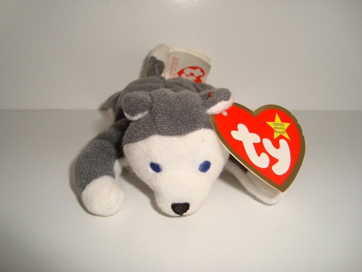 Mcdonalds 1993 Ty Teenie Beanie baby Nook the Husky Dog W/Tags