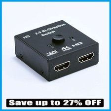 4K HDMI Bi-Directional Splitter Switch In to 2 Out OR 2 Input 1 Output HDTV PC