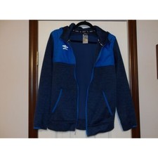 Umbro Two-Tone Navy Blue Full-Zip Athletic Hoodie Jacket with Pockets