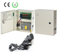 Industrial Input AC90V-264V 9 Channel DC12V 10A120W Box CCTV Power Supply