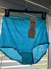 Vtg 7 NYLON Cotton Brief PANTY Sheer ADONNA JCPenny Gusset Grannie Blue Vtg