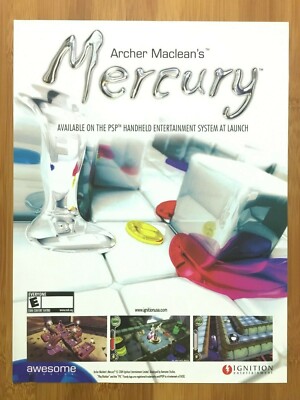 Archer MacLean's Mercury PSP 2005 Vintage Video Game Print Ad/Poster Official