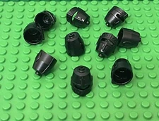 Lego 10 Black Castle Knights Mini Figures Helmet With Closed with Eye Slit