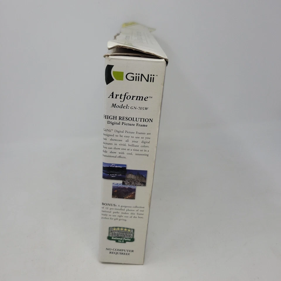 GiiNii Artforme 7-inch Digital Picture Frame With Real Wood GN-705W 1000 Pics - Image 4 of 4