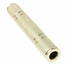 6.35mm Metal Mono Jack Socket to 6.35mm Mono Jack Socket Adaptor