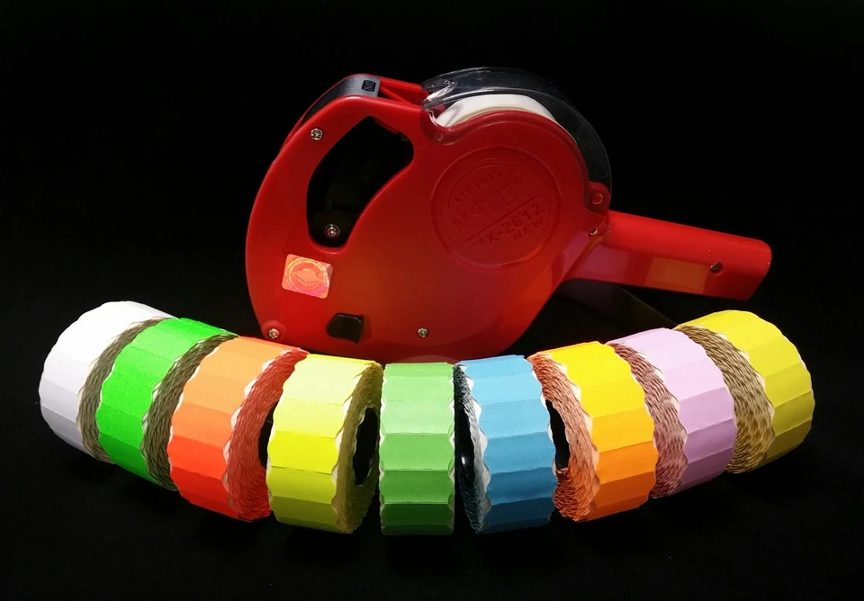 HCR SYSTEMS Motex 2612 6 Band Price Gun Starter Pack - Select Colour and Quantity of Labels