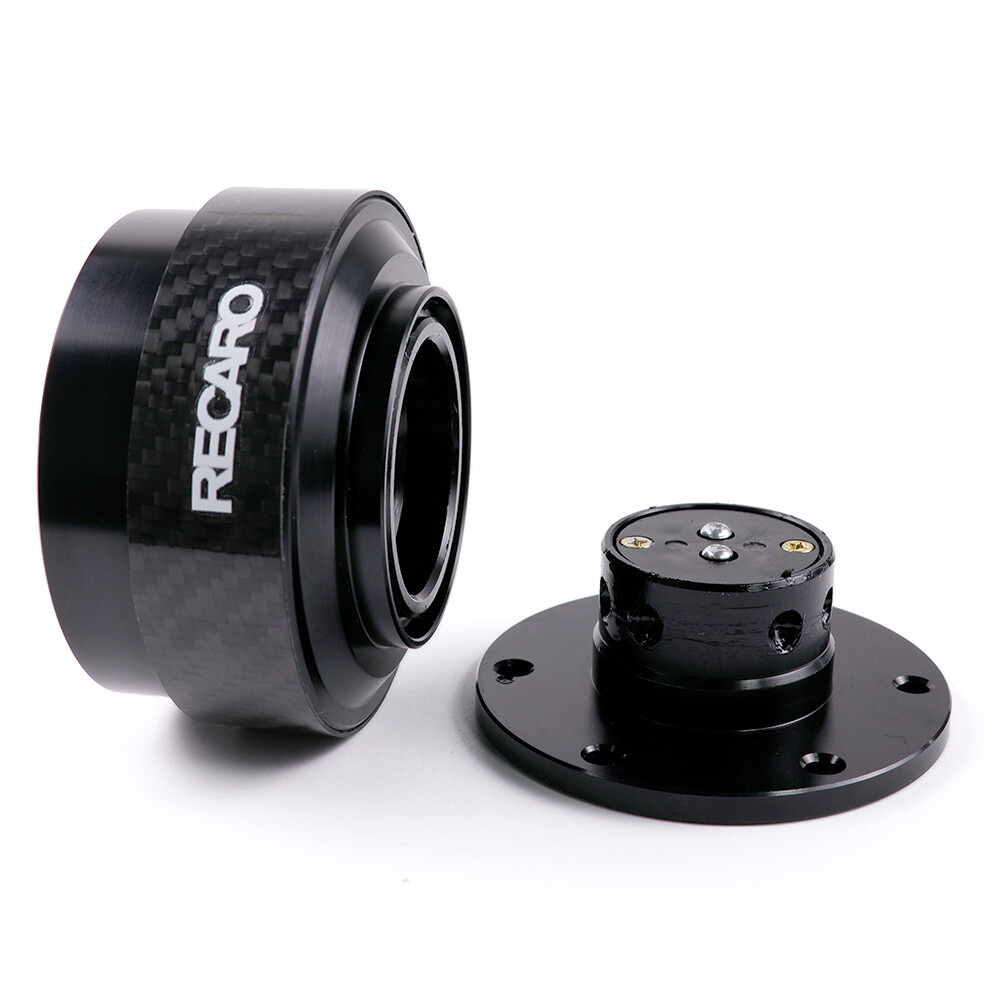 Universal 6-Hole Steering Wheel Quick Release Kit (Gen 2.5) - For Racing/Rally, Black