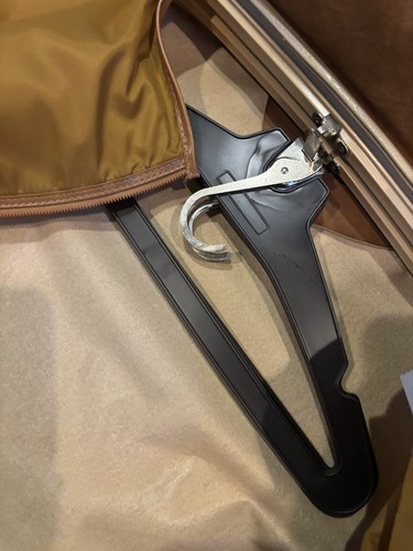 Vintage Samsonite Brown Leather Bi-Fold Hanging Garment Travel Bag Luggage - Picture 5 of 11