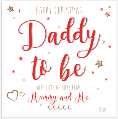 Personalisierte Weihnachtskarte Papa to be