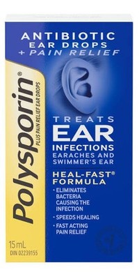 POLYSPORIN Antibiotic ear Drops Relief Treatment Formula 15ml-10/2026