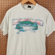 1990 Pensacola Seafood Festival t-shirt XL tag vtg 90s usa made single stitch 