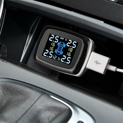 Tire Pressure Monitoring System Sensors Cigarette Lighter USB port Auto Security
