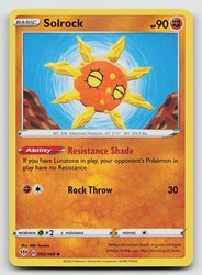 Solrock 092/189 Darkness Ablaze Uncommon Pokemon Card