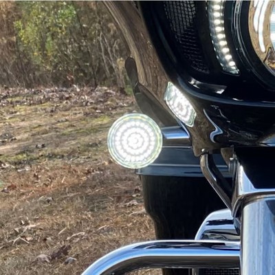 Custom Dynamics Frontblinkereinsätze, Genesis Serie 4 H-D Flachblinker 2er