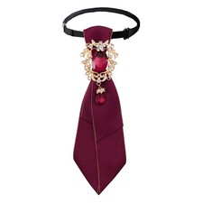 Rhinestone Ties Women Girls Crystal Adjustable Pre-Tied Tie Party Prom School