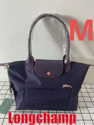 Longchamp Le Pliage Club Shoulder Bag M Bilberry Nylon Purple New