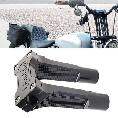 6'' Pullback Handlebar Risers Clamp Black For Harley Dyna Softail Sportster 1''