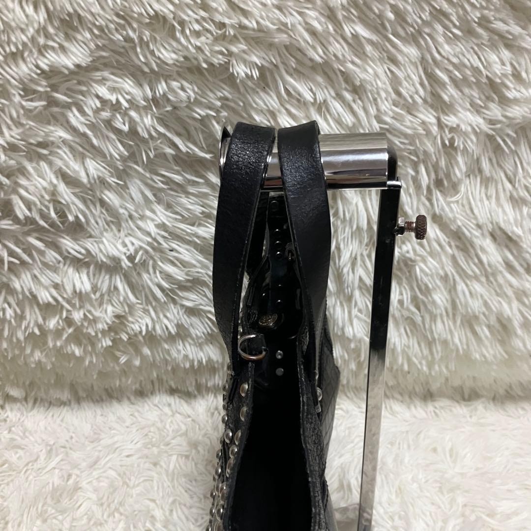 Diesel Studded Leather Mini Bag 2 Way Shoulder Black Y2K Rare