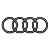 Original Audi Zeichen Heckklappe Ringe Dunkel Emblem Hinten Logo 4KE071802B
