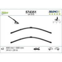 Wischblatt Valeo 574351 Silencio Flat Blade Set FüR Vw Vorne