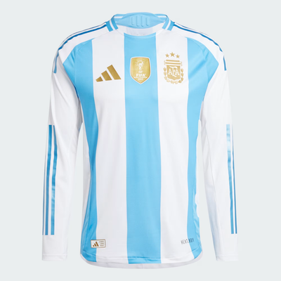 Argentina National Team 25 Authentic Home Long Sleeve Jersey