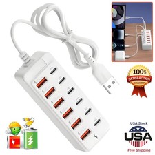 12 Port USB Charger Station Block Multiport Charger Hub with Fast Charging Tools