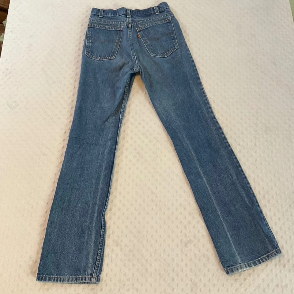 Levi's 505 Vintage Jeans 30x34 Straight Leg Denim Orange Tab Fading Whiskers - Image 3 of 4